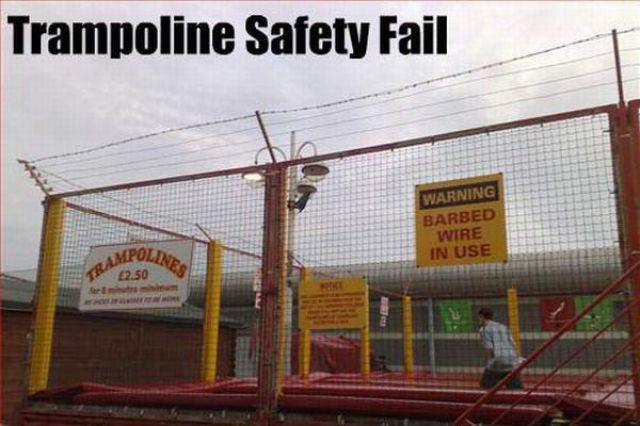 Trampoline safety fail Picture Quote #1