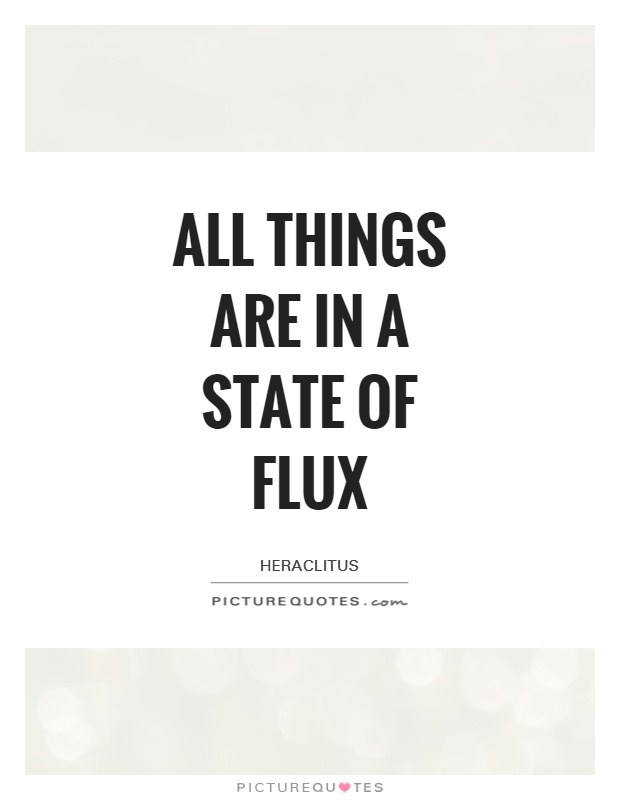 All things are in a state of flux Picture Quote #1