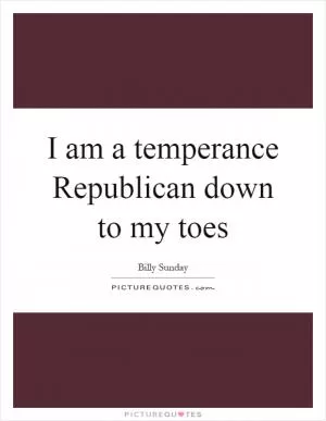 I am a temperance Republican down to my toes Picture Quote #1