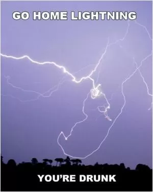 Go home lightning, you’re drunk Picture Quote #1