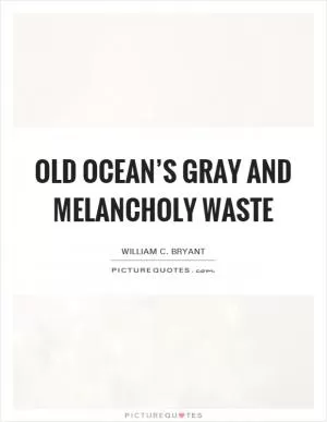 Old ocean’s gray and melancholy waste Picture Quote #1