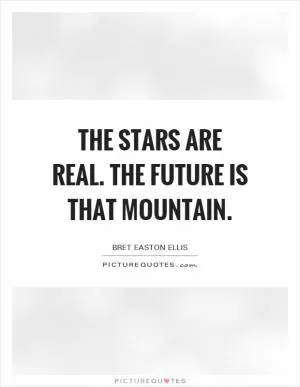 The stars are real. The future is that mountain Picture Quote #1