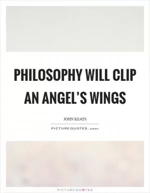 Philosophy will clip an angel’s wings Picture Quote #1
