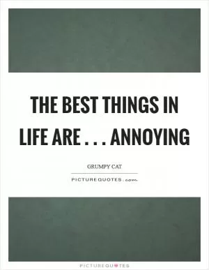 The best things in life are . . . Annoying Picture Quote #1