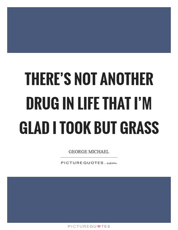 There's not another drug in life that I'm glad I took but grass Picture Quote #1