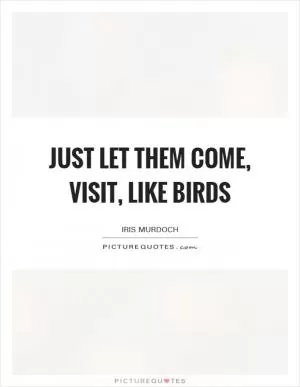 Just let them come, visit, like birds Picture Quote #1