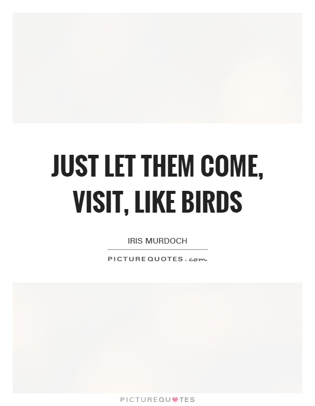 Just let them come, visit, like birds Picture Quote #1