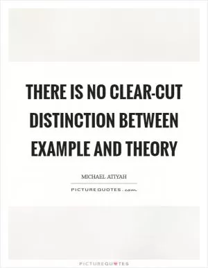 There is no clear-cut distinction between example and theory Picture Quote #1