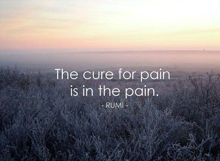 The cure for pain is in the pain Picture Quote #2