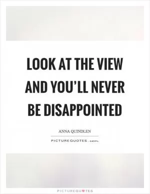 Look at the view and you’ll never be disappointed Picture Quote #1