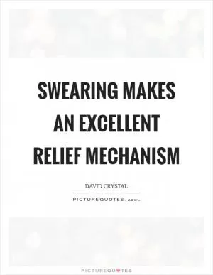 Swearing makes an excellent relief mechanism Picture Quote #1