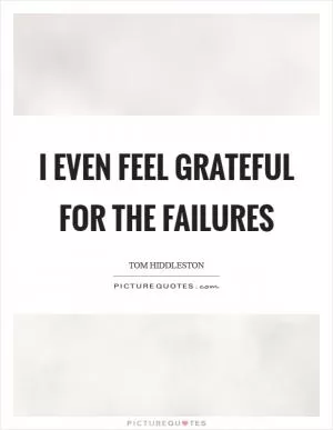 I even feel grateful for the failures Picture Quote #1