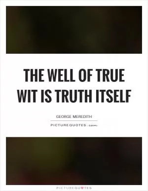 The well of true wit is truth itself Picture Quote #1