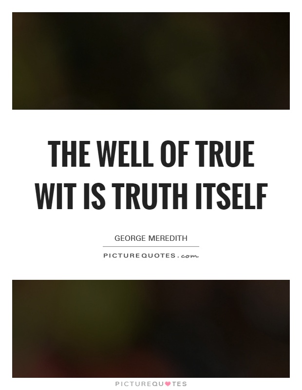 The well of true wit is truth itself Picture Quote #1