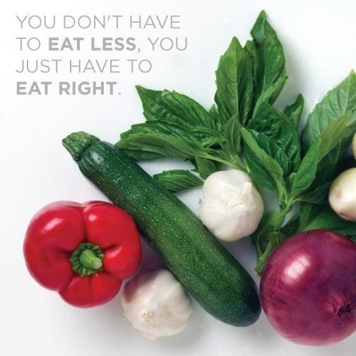 You don't have to eat less. You just have to eat right Picture Quote #1