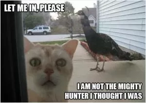 Let me in, please. I am not the mighty hunter I thought I was Picture Quote #1