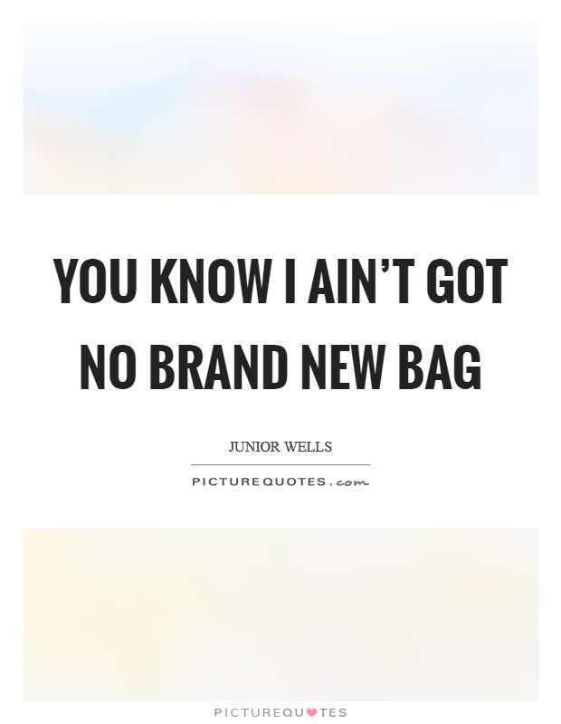 You know I ain't got no brand new bag Picture Quote #1