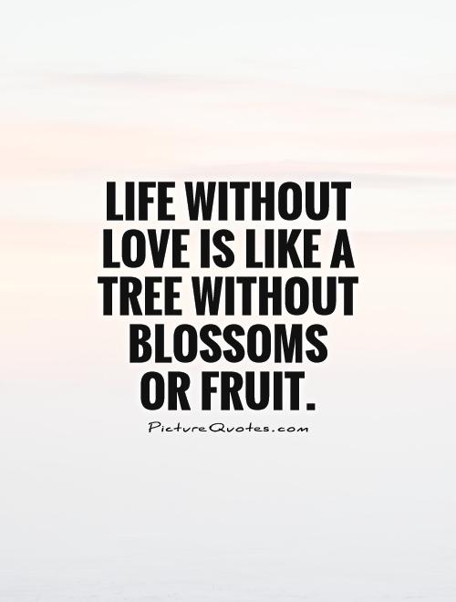 Life without love is like a tree without blossoms  or fruit Picture Quote #1