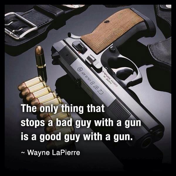 The only thing that stops a bad guy with a gun, is a good guy with a gun Picture Quote #2