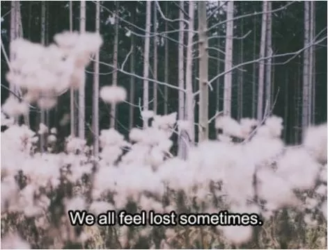 We all feel lost sometimes Picture Quote #1