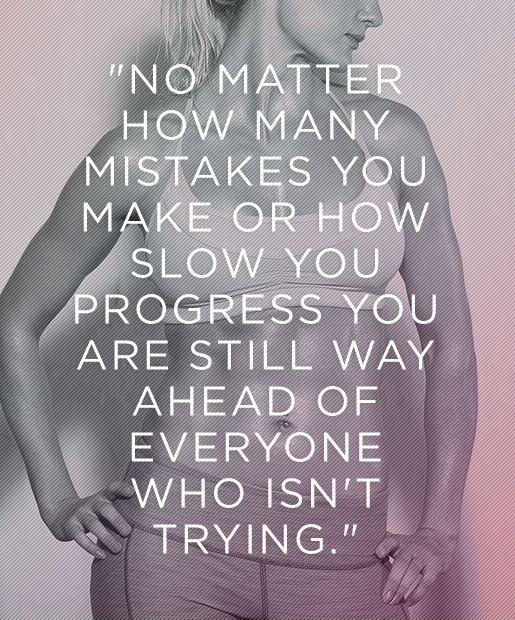 No matter how many mistakes you make or how slow you progress, you are always ahead of everyone who isn't trying Picture Quote #2