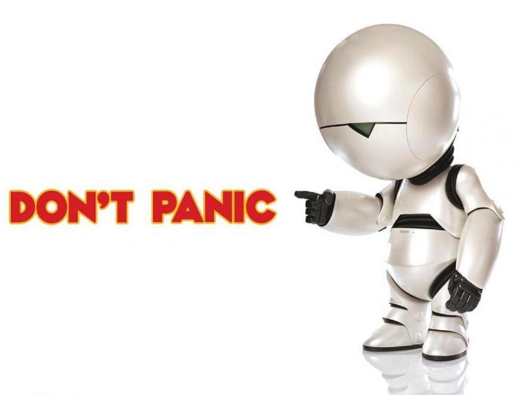 Don't panic Picture Quote #1