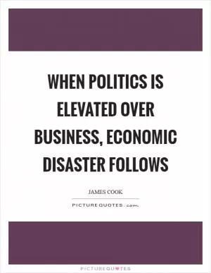 When politics is elevated over business, economic disaster follows Picture Quote #1
