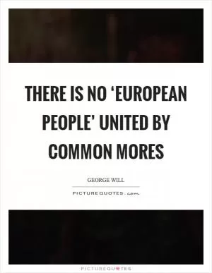 There is no ‘European people’ united by common mores Picture Quote #1