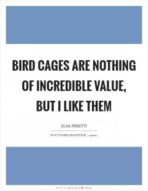 Bird cages are nothing of incredible value, but I like them Picture Quote #1