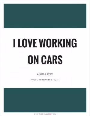 I love working on cars Picture Quote #1