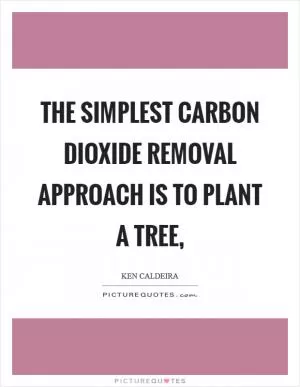 The simplest carbon dioxide removal approach is to plant a tree, Picture Quote #1