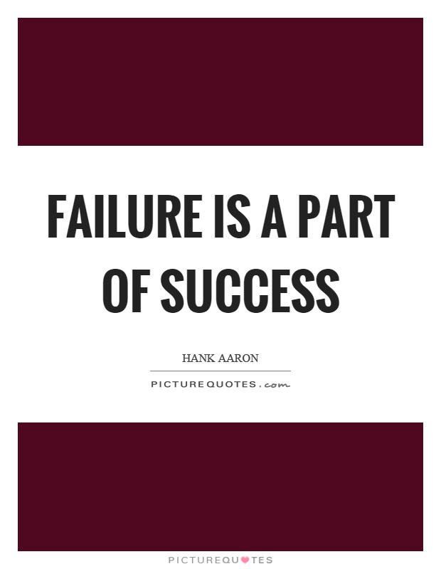 Failure is a part of success Picture Quote #1