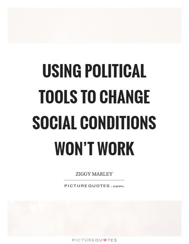 Using political tools to change social conditions won't work Picture Quote #1