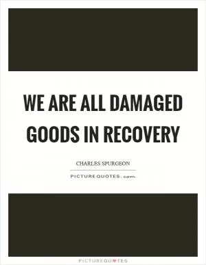 We are all damaged goods in recovery Picture Quote #1