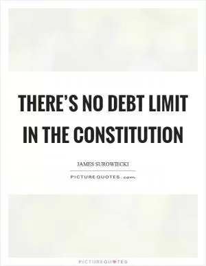 There’s no debt limit in the Constitution Picture Quote #1