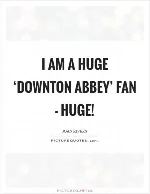 I am a huge ‘Downton Abbey’ fan - huge! Picture Quote #1