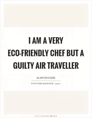 I am a very eco-friendly chef but a guilty air traveller Picture Quote #1
