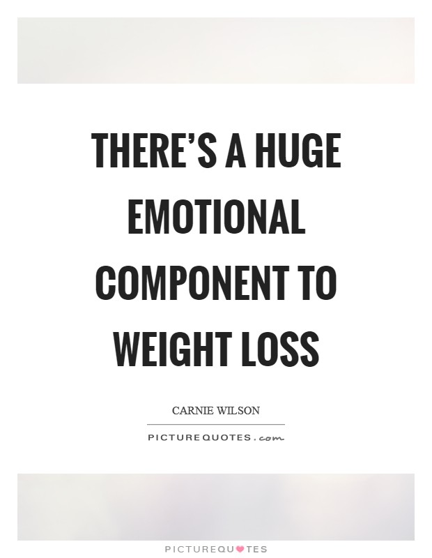 There's a huge emotional component to weight loss Picture Quote #1