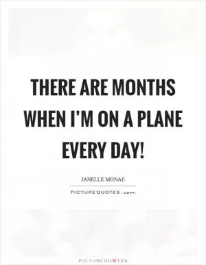 There are months when I’m on a plane every day! Picture Quote #1
