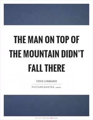 The man on top of the mountain didn’t fall there Picture Quote #1