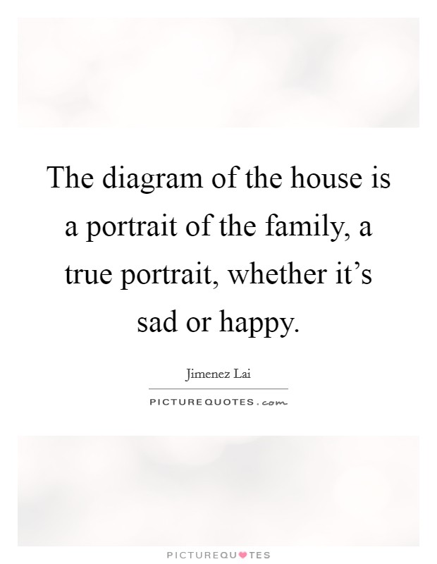 The diagram of the house is a portrait of the family, a true portrait, whether it's sad or happy. Picture Quote #1