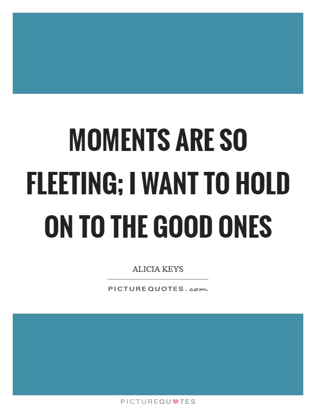 Moments are so fleeting; I want to hold on to the good ones Picture Quote #1