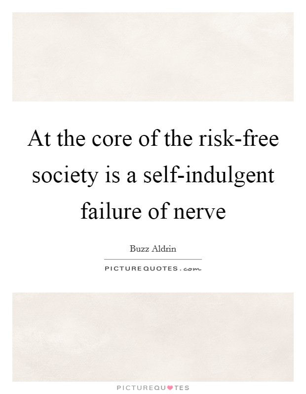 At the core of the risk-free society is a self-indulgent failure of nerve Picture Quote #1