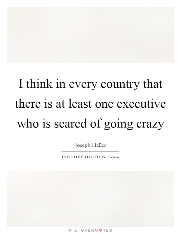 I think in every country that there is at least one executive who is scared of going crazy Picture Quote #1