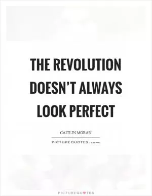 The revolution doesn’t always look perfect Picture Quote #1