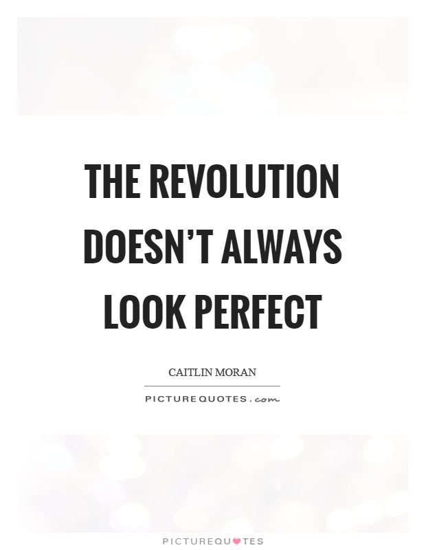 The revolution doesn't always look perfect Picture Quote #1