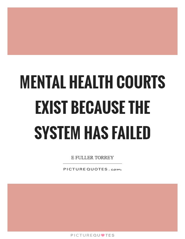 Mental health courts exist because the system has failed Picture Quote #1